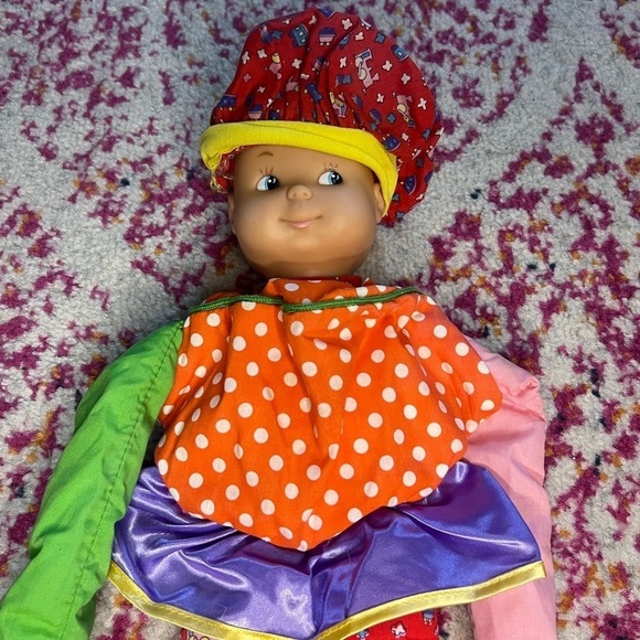 Vintage 90s L’il Suzie Stretch Two Face Clown Doll - Picture 4 of 6